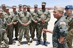 NAVAL AIR STATION NORTH ISLAND, Calif. (May 26, 2026) – Capt. Robert Reyes, mission commander of Pacific Partnership 2026, speaks to Sailors assigned to the mission during an all-hands call on Naval Air Station North Island, May 26, 2026.
