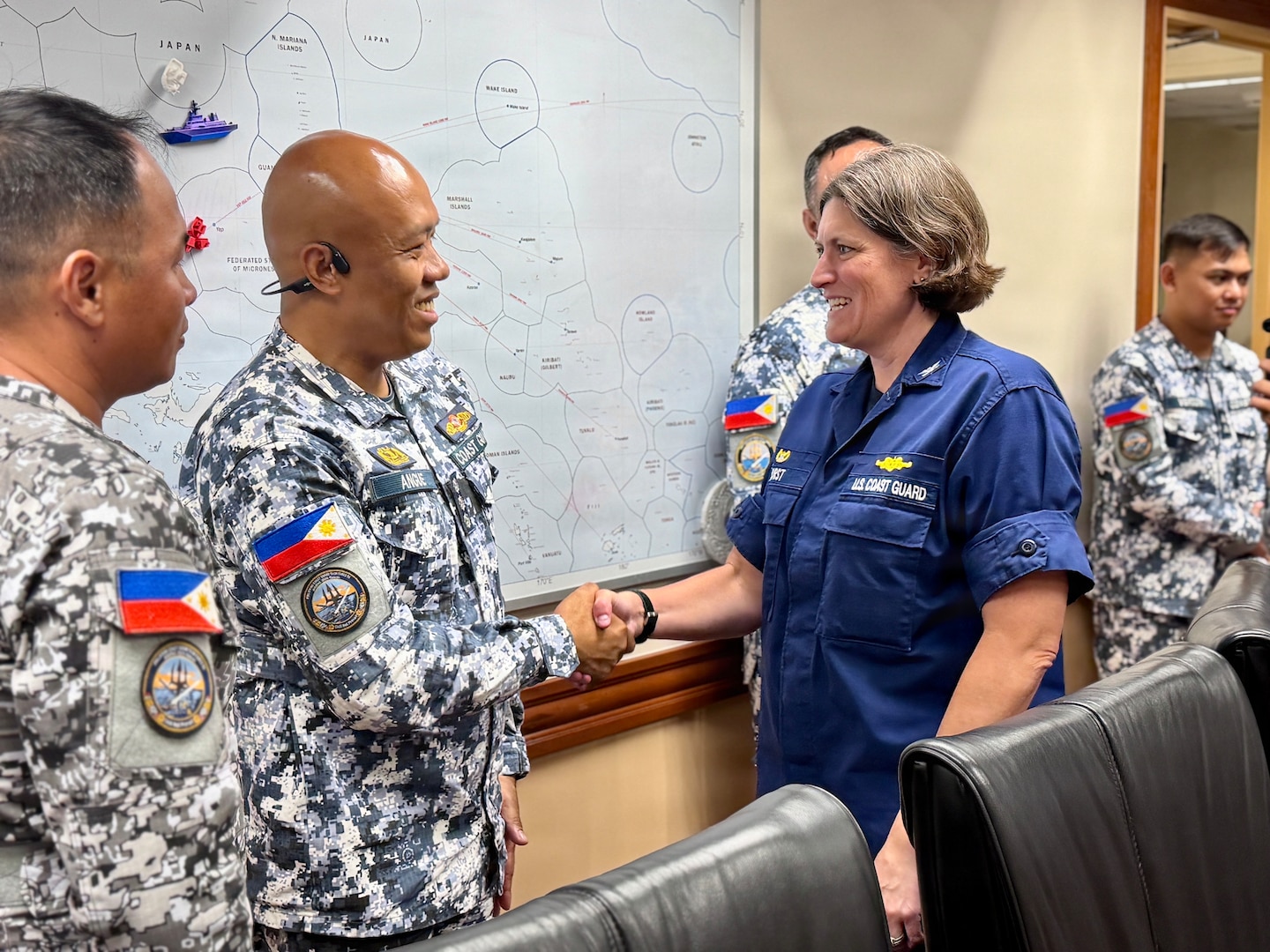 The U.S. Coast Guard and the Philippine Coast Guard completed a series of joint pre-exercise engagements in and around Guam from June 8–13, 2026, as the Philippine Coast Guard offshore patrol vessel BRP Gabriela Silang transited toward Hawai’i for its first-ever participation in the Rim of the Pacific exercise. (U.S. Coast Guard photo)