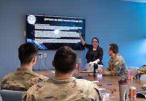 Image of a civilian presenting to Guardians.