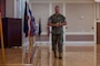 U.S. Marine Corps Sgt. Maj. Casey S. Chandler, outgoing senior enlisted leader for 2nd Network Battalion, Marine Corps Cyberspace Operations Group, holds the sword of office during a relief and appointment ceremony at Marine Corps Base Camp Lejeune, North Carolina, June 2, 2026. 2nd Network Bn held the ceremony to mark the transition of its senior enlisted leadership, signifying the transfer of all responsibilities and authorities between the outgoing and incoming sergeants major.  (U.S. Marine Corps Photo by Cpl. Jessica J. Mazzamuto)