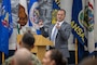 Retired U.S. Marine Corps Lt. Col. Karl W. Schlegel, the first commanding officer of 2nd Network Battalion, Marine Corps Cyberspace Operations Group, gives his remarks during 2nd Network Battalion’s 5th birthday ceremony at Marine Corps Base Camp Lejeune, North Carolina, June 3, 2026. 2nd Network Bn was activated on June 3, 2021, to ensure the operation of a resilient network that enables mission execution in the face of persistent cyber threats. (U.S. Marine Corps photo by Lance Cpl. Alyssa J. DeCrane)