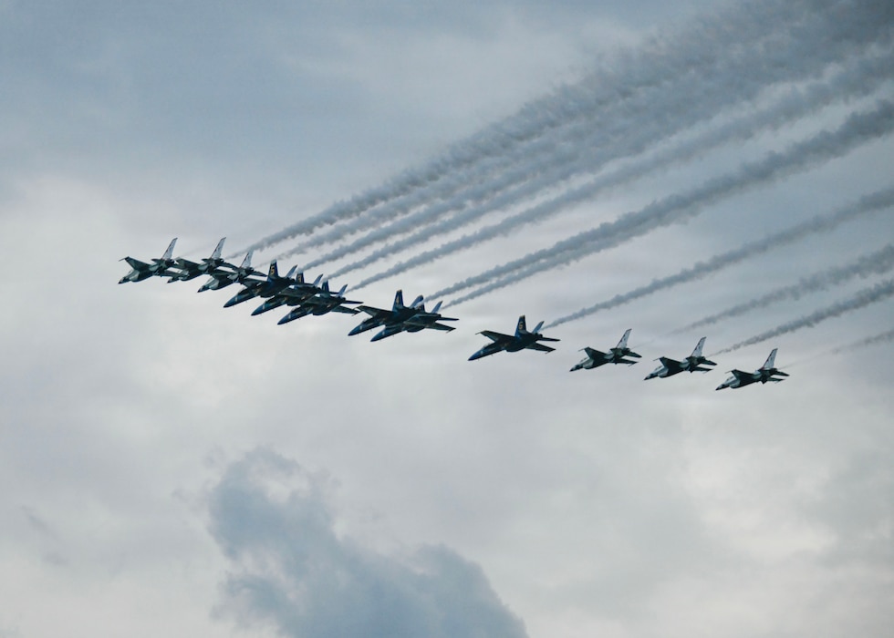 US military aircraft flyover