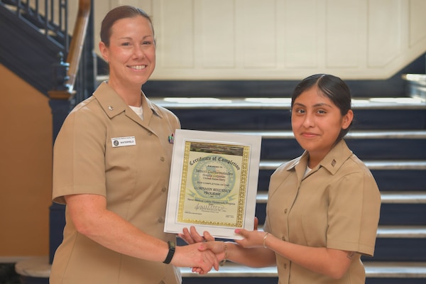 PORTSMOUTH, Va. (June 12, 2026) Corpsmen graduate from the Hospital Corpsman Residency Program (HMRP) at Naval Medical Center Portsmouth, June 12, 2026. NMRTC Portsmouth is the premier readiness and training platform that provides superior medical training for military medical service members at NMCP, the U.S. military’s oldest, continuously operating military hospital since 1830. (U.S. Navy photo by Mass Communication Specialist 1st Class Michael Botts)