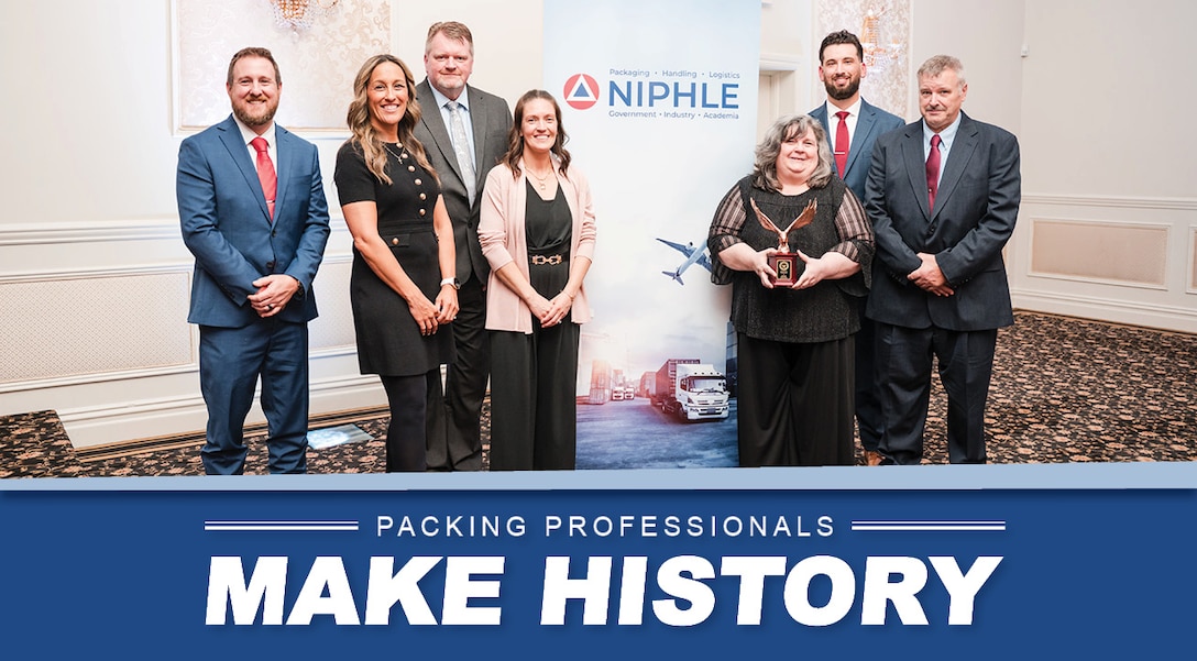 Group photo of members the Technical Directorate’s Packaging Team who recently earned the War Department’s Packaging Innovation Award.