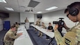 U.S. Army Reserve Soldiers assigned to the 361st Theater Public Affairs Support Element participate in Iron Forge, a hybrid tactical and media operations center exercise held June 8-11 at Joint Base McGuire-Dix-Lakehurst. The exercise combines artificial intelligence-generated scenarios with a simulated online information environment to test Soldiers' ability to support commanders through strategic communication, media engagement and information analysis.