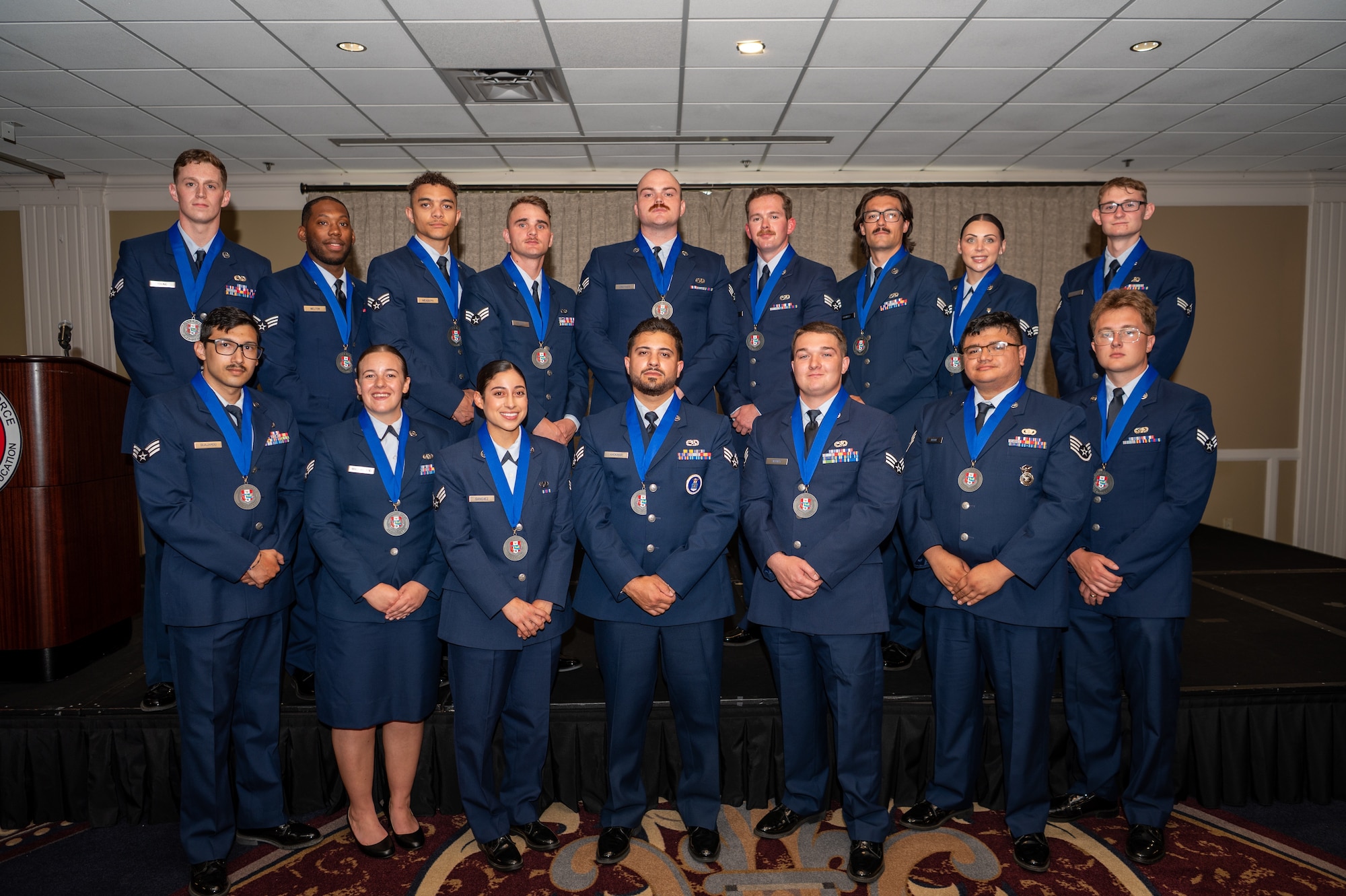Air Force members in group photo