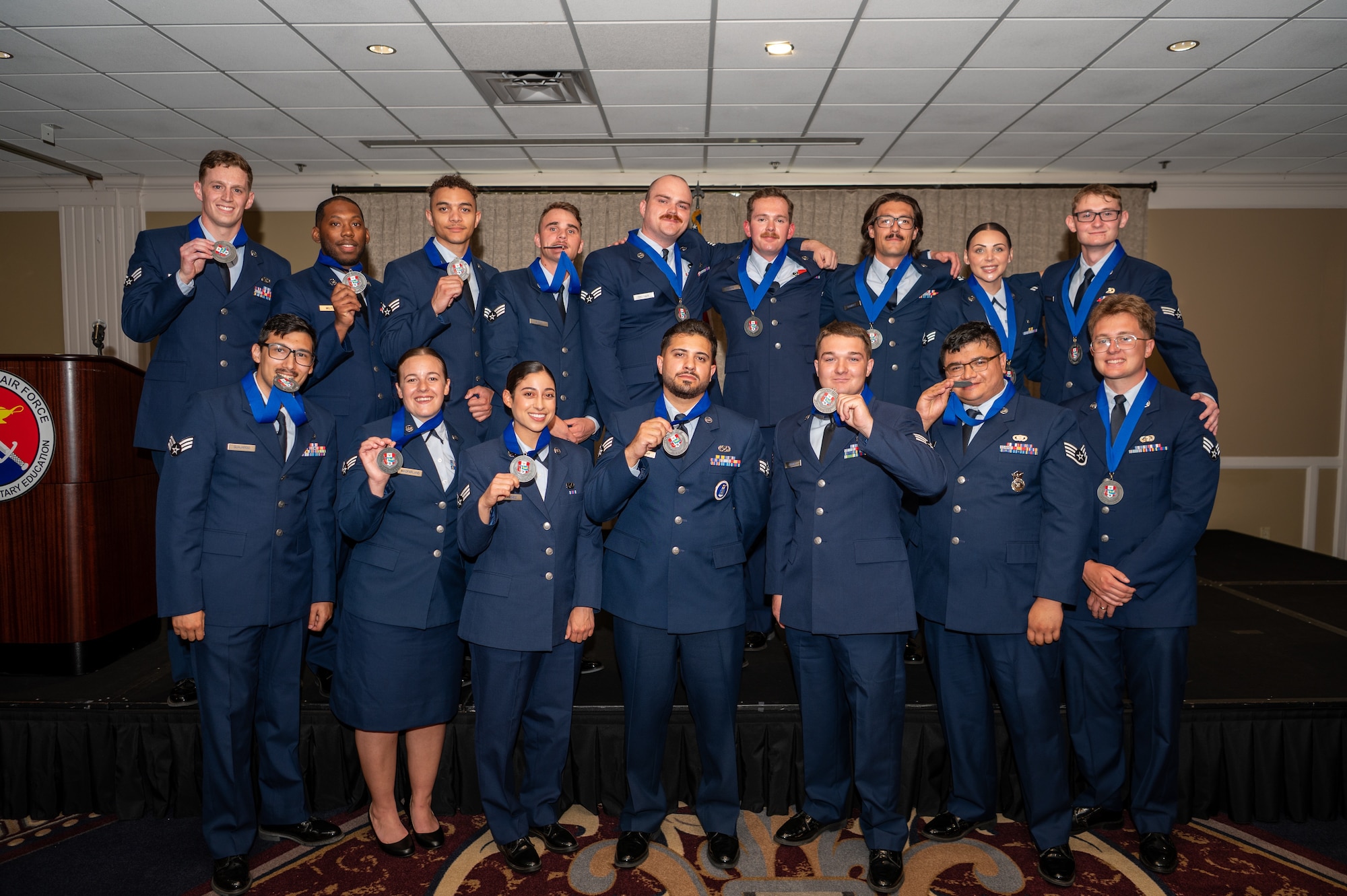 Air Force members in group photo