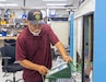 Engineer Technician, Felix Moreno prepares the M41 Protective Assessment Test System (PATS). The M41 PATS is a vital tool utilized by chemical, biological, radiological and nuclear specialists to ensure the integrity and life-saving seal of Soldiers' protective masks.