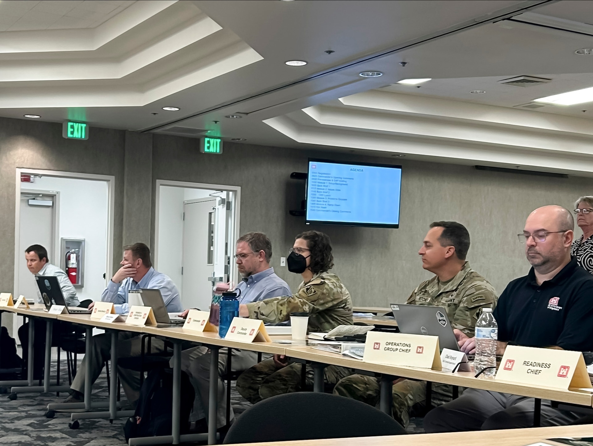 Active emergency preparedness in action: Walla Walla District staff navigate a realistic crisis scenario during the Lucky Peak Emergency Action Plan tabletop exercise. These exercises are critical for testing established communication channels between USACE and external partners, ensuring teams are prepared to act quickly and protect public safety.