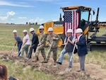 Corps of Engineers and Air Force officials pose for groundbreaking photo