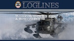 The cover of the June 2026 issue of Loglines features a helicopter and the words "Western Hemisphere & Homeland Defense"