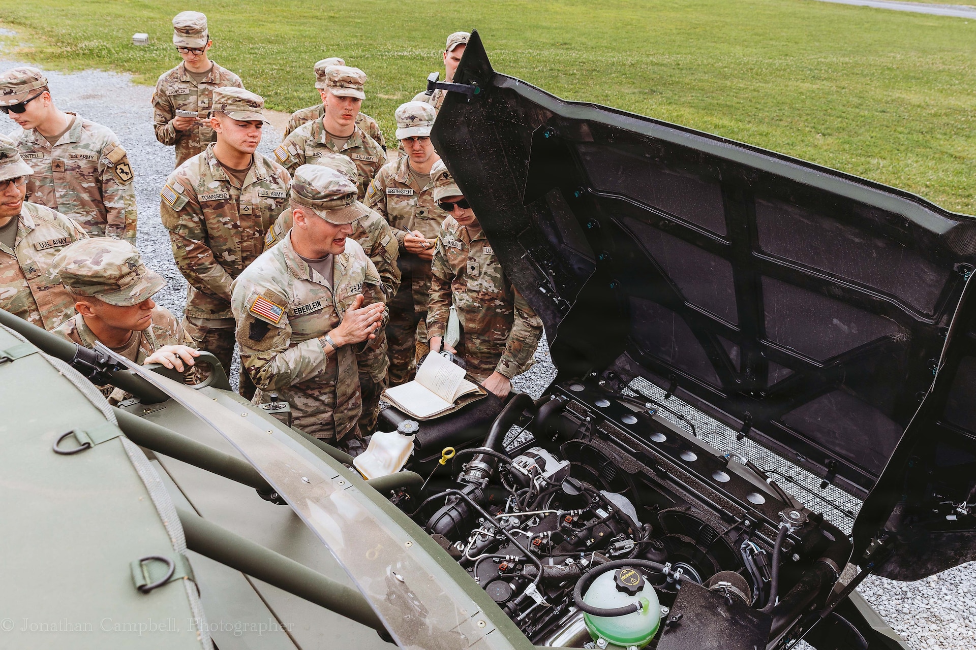 U.S Soldiers with Alpha Company, 1st Battalion, 112th Infantry Regiment, 56th Mobile Brigade Combat Team were introduced to the Infantry Squad Vehicle June 17, 2026, at Fort Indiantown Gap, Pennsylvania. The Soldiers learned how to properly PMCS and drive the new vehicle and completed a short driver's course designed to introduce them to the vehicle's mobile capabilities. (U.S. Army National Guard photo by Staff Sgt. Jonathan Campbell)