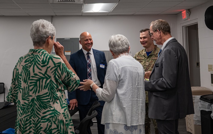 A group of community faith leaders gather during a Clergy Day event at Maxwell Air Force Base, Alabama, June 12, 2026.