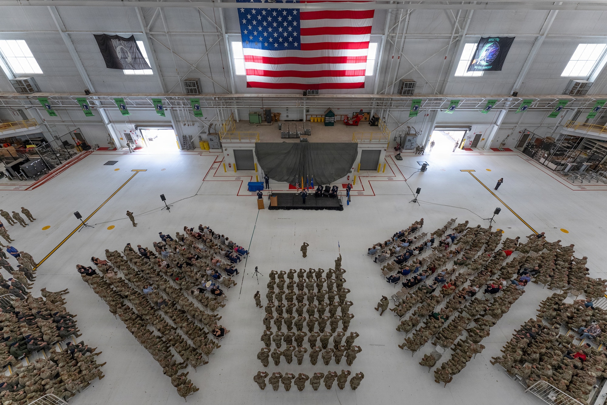 U.S. Air Force Col. Brett Cassidy, 27th Special Operations Wing commander, receives his first salute as the new commander of the 27th SOW at Cannon Air Force Base, New Mexico, June 18, 2026. During the ceremony, U.S. Air Force Col. Robert Johnston relinquished command of the 27th SOW to Cassidy, marking the formal transfer of authority, responsibility and accountability from one commander to another. (U.S. Air Force photo by Staff Sgt. Kevin Williams)