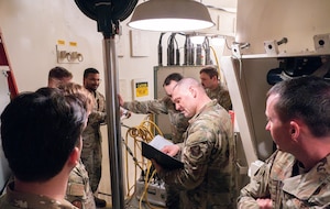 Airmen assigned to the 91st Missile Maintenance Squadron verify Simulated Electronic Launch Minuteman (SELM) procedures along with Airmen assigned to the 377th Test and Evaluation Group (377 TEG) and 576th Flight Test Squadron at Minot Air Force Base, North Dakota, June 3, 2026.