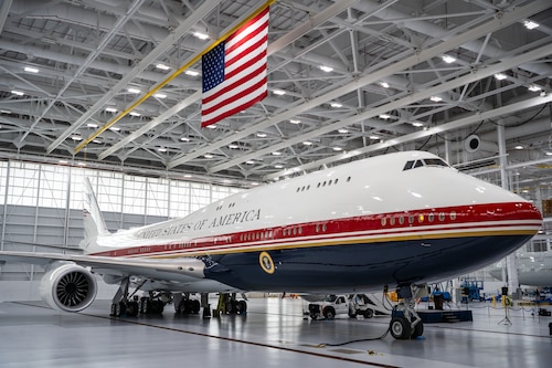 VC-25B Bridge aircraft arrives at Joint Base Andrews, begins commissioning flights.