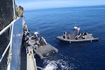 Members of the Armed Forces of the Philippines board U.S. Coast Guard Sentinel-class fast response cutter Charles Moulthrope (WPC 1141) during a Maritime Cooperative Activity. U.S. 7th Fleet routinely operates with the Armed Forces of the Philippines and partners and allies through MCAs to continually develop, exercise and enhance multi-domain tactical interoperability to uphold peace and security in the region. (Courtesy photo by U.S. Coast Guard)