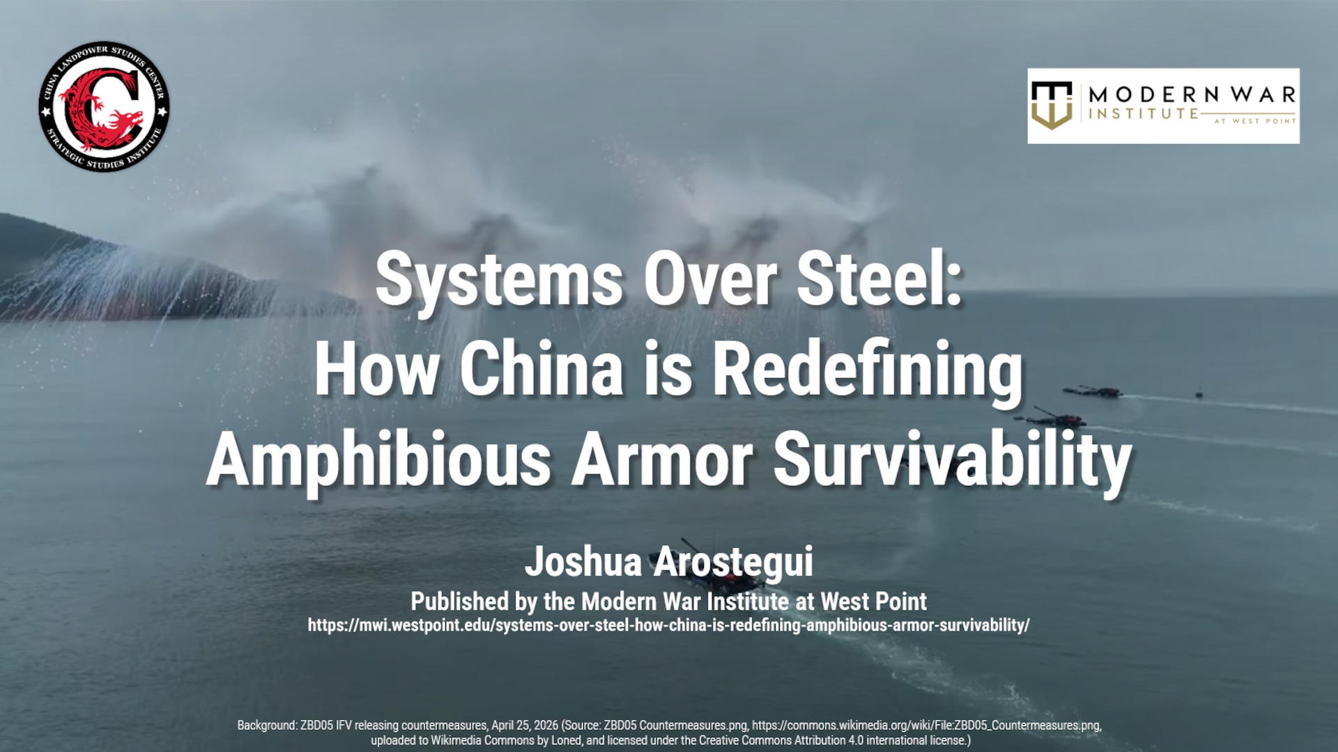 Systems Over Steel: How China is Redefining Amphibious Armor Survivability by Joshua Arostegui, published by the Modern War Institute at West Point
