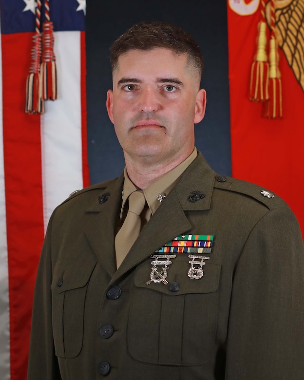 Lieutenant Colonel Ryan J. Russell is a native of Kentwood, Michigan and graduated from Western Michigan University in 2005. He graduated from Wayne State University Law School in 2009, passed the July 2009 bar exam, and became a member of the State Bar of Michigan. Lieutenant Colonel Russell attended Officer Candidate School (OCC) in October 2010 and was commissioned in December 2010. He completed The Basic School in June 2011 and Naval Justice School in October 2011.