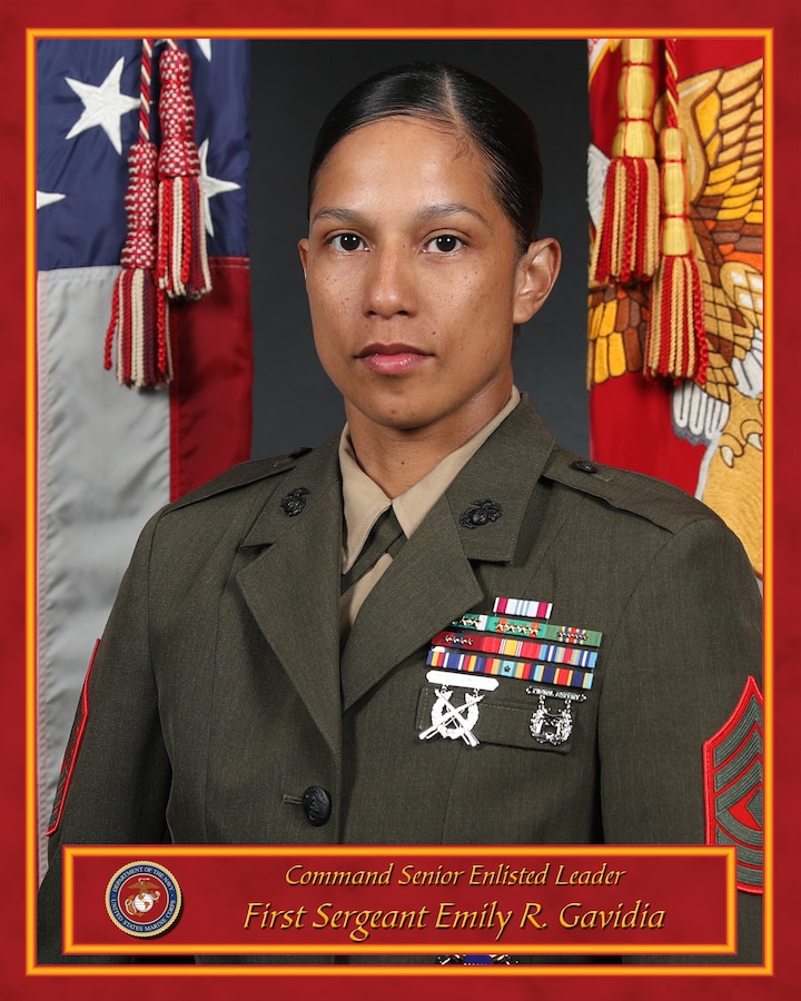 First Sergeant Emily R. Gavidia COMMAND BOARD PHOTO