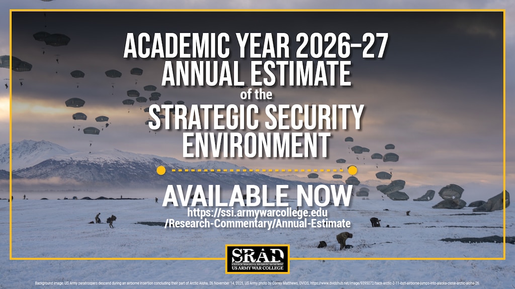 Slide for Academic Year 2026–27 Annual Estimate of the Strategic Security Environment