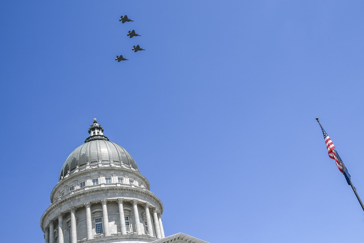 Four-ship flyover.