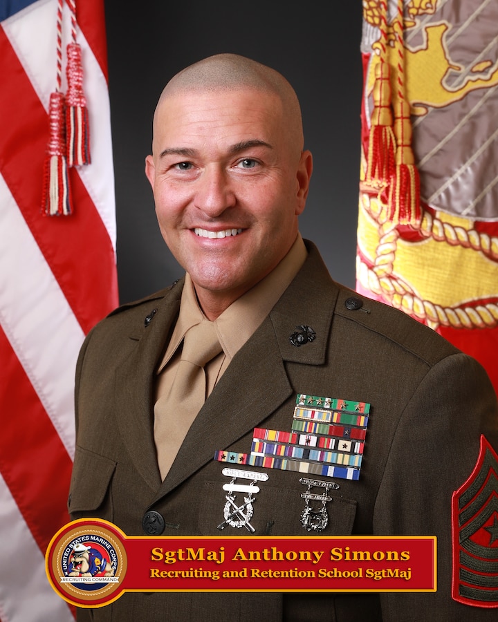 SgtMaj Anthony Simons, Sargeant Major of Marine Corps Recruiting and Retention School
