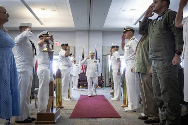 Courtesy Photo by Mrs. Jennifer Nelson



Commander Carlton Bennett III is piped ashore during his retirement ceremony Friday, June 12, after more than 38 years of service in the United States Navy and ending his career aboard Navy Medicine Readiness and Training Command Cherry Point.  Bennett joined the Navy enlisted during a time when nearly every department on a Navy ship had a VCR and used typewriters and ended his career as a Nurse integrating advanced patient-facing health technologies to improve nursing workflow and patient safety.



“Success in the Navy is a long game.  You must have patience, work hard, and become exceptionally good at your job,” said Bennett during his retirement ceremony.  “Then, take advantage of opportunities that allow you to shine.”