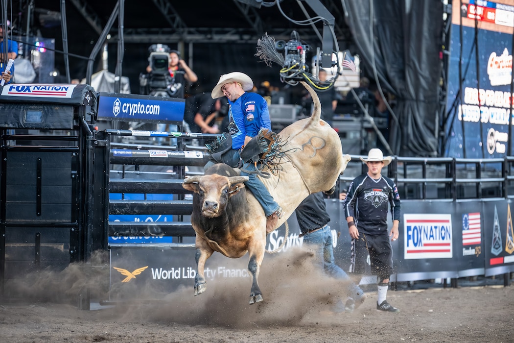 The U.S. Space Force and Professional Bull Riders Space Cowboys America 250 event at Falcon Stadium