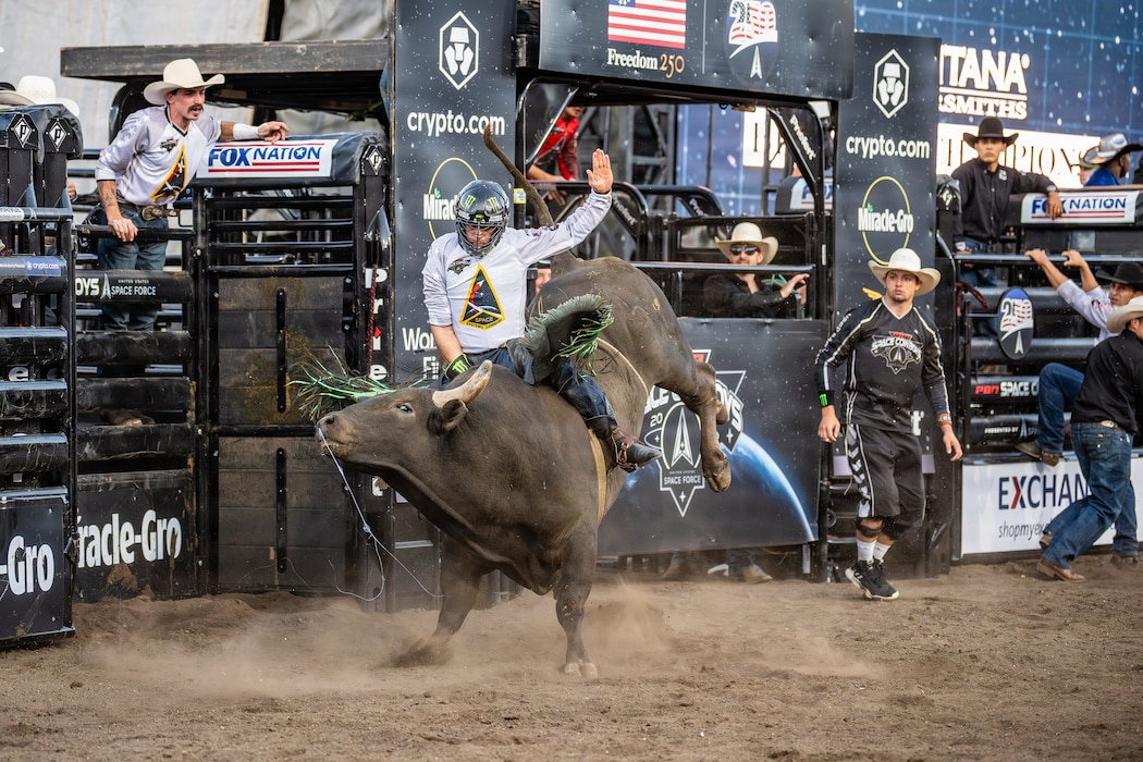 The U.S. Space Force and Professional Bull Riders Space Cowboys America 250 event at Falcon Stadium