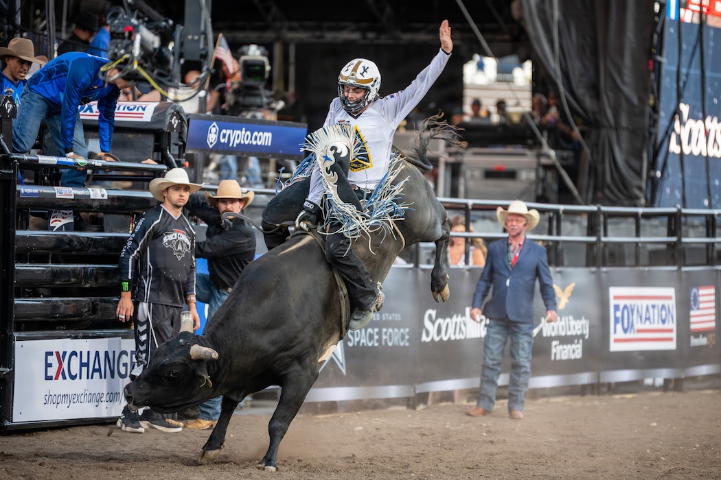 The U.S. Space Force and Professional Bull Riders Space Cowboys America 250 event at Falcon Stadium