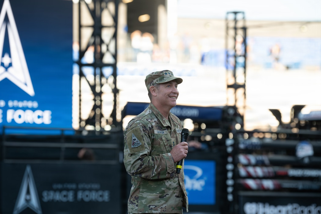The U.S. Space Force and Professional Bull Riders Space Cowboys America 250 event at Falcon Stadium