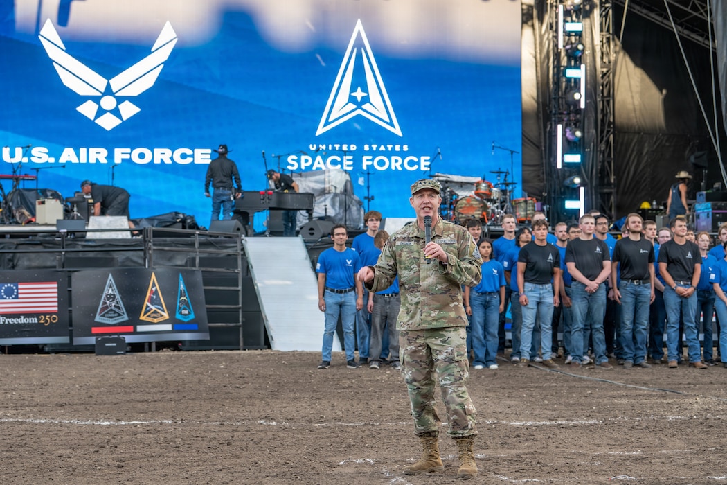 The U.S. Space Force and Professional Bull Riders Space Cowboys America 250 event at Falcon Stadium