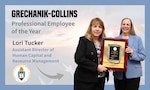 Photo of DCAA Director Jennifer Desautel and Lori Tucker with the award.