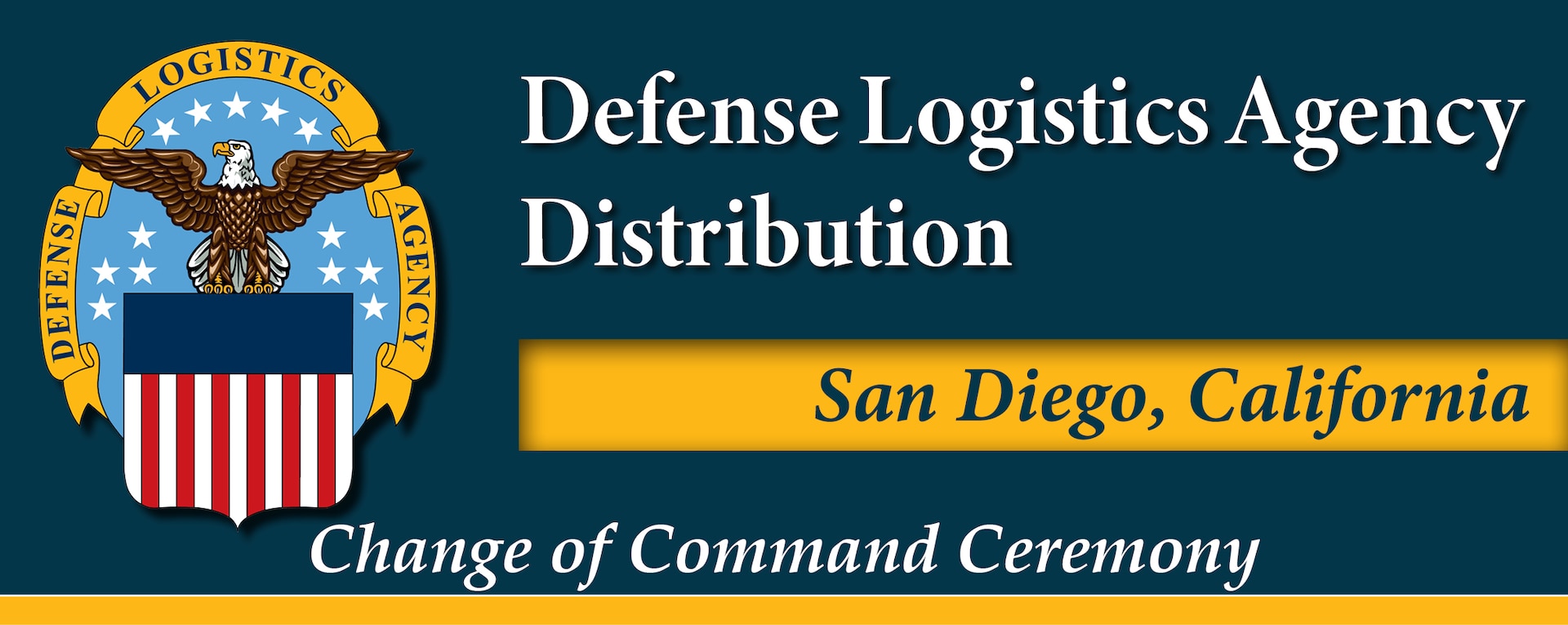 The official program for the Defense Logistics Agency Distribution San Diego, California, change of command ceremony.