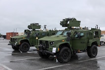 Marine Air Defense Integrated Systems arrive at Kadena Air Base, Okinawa, Japan, June 10, 2026. The MADIS is the U.S. Marine Corps’ advanced mobile air defense system designed to detect, track, and neutralize drones and low-altitude aircraft using missiles, cannons, and electronic warfare. As the Marine Corps’ purpose-built Division focused on the littorals, 3rd Marine Division remains committed to enhancing its ability to operate in a contested littoral environment and enable the Joint Force. The Division continues to maintain a high degree of operational readiness and flexibility to ensure regional deterrence, contributing to our overall mission of maintaining peace and stability in the Pacific. (U.S. Marine Corps photo by Cpl. Alexander O. Devereux)