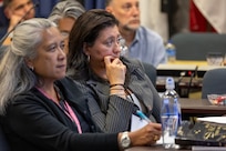 U.S. Army Financial Management Command Army military pay office directors listen during a military pay operations forum at the Maj. Gen. Emmett J. Bean Federal Center in Indianapolis June 23, 2026. During the 3-day forum, Army military pay office directors from around the world gathered together with subject matter experts and leaders from USAFMCOM, the Defense Finance and Accounting Service, and other Army organizations. (U.S. Army photo by Mark R. W. Orders-Woempner)
