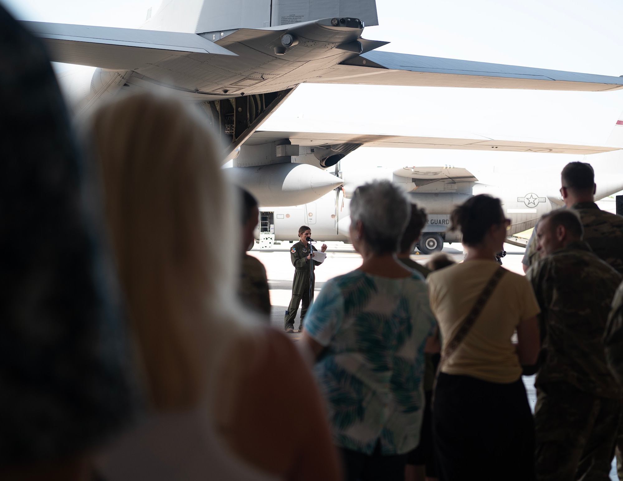 U.S. Air Force Airmen from the 133rd Airlift Wing, along with their families and friends, take part in Family Day activities in St. Paul, Minn., June 7, 2026.