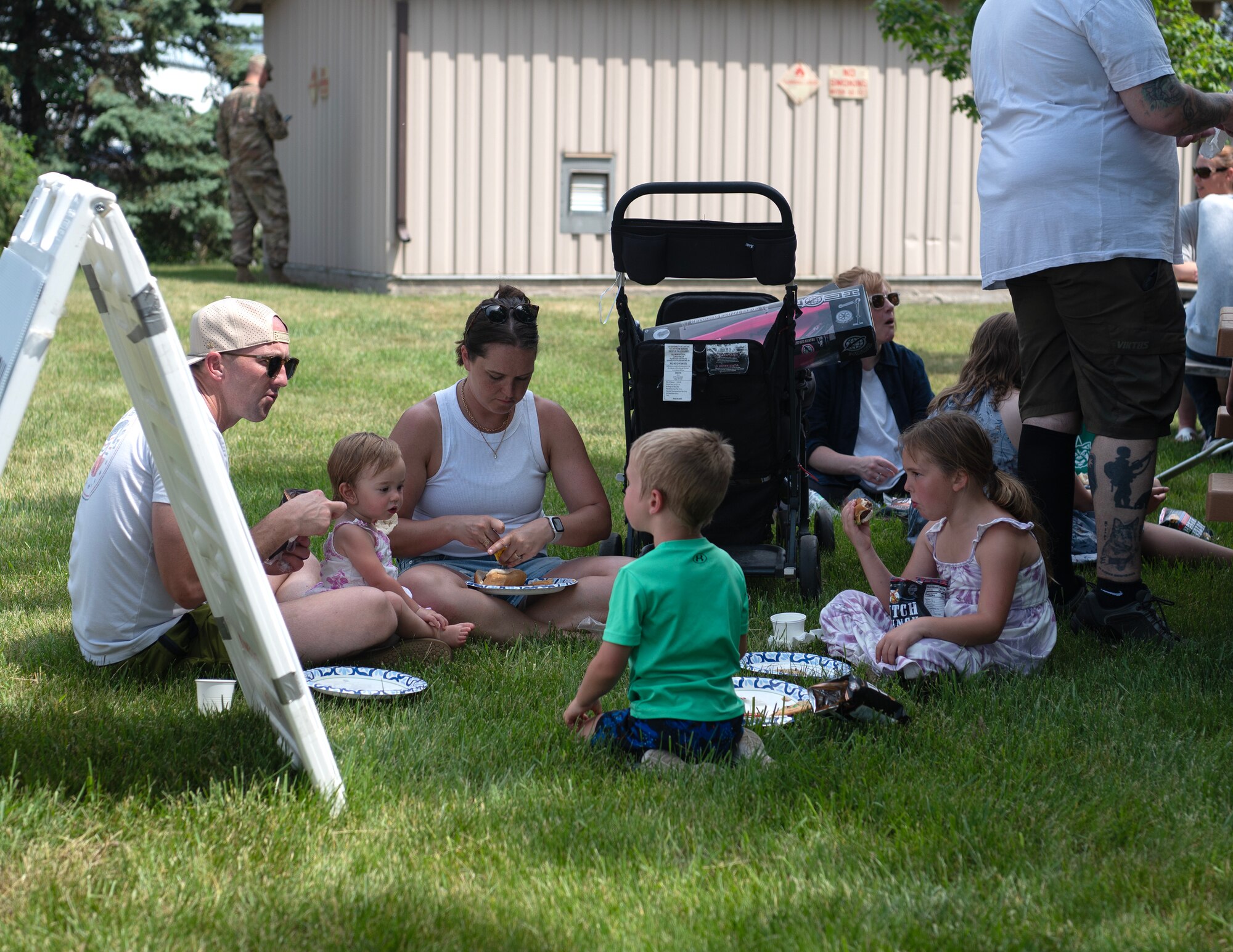 U.S. Air Force Airmen from the 133rd Airlift Wing, along with their families and friends, take part in Family Day activities in St. Paul, Minn., June 7, 2026.