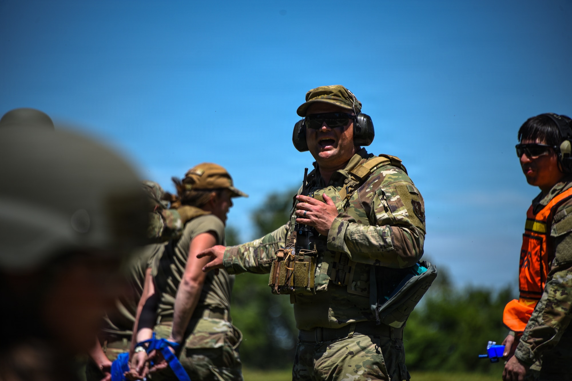Airmen assigned to the 185th Air Refueling Wing’s Medical Group practice providing field medical care during the wing’s first Tactical Combat Casualty Care exercise in Sioux City Iowa, June 12, 2026.