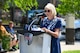 Photo of family member at podium