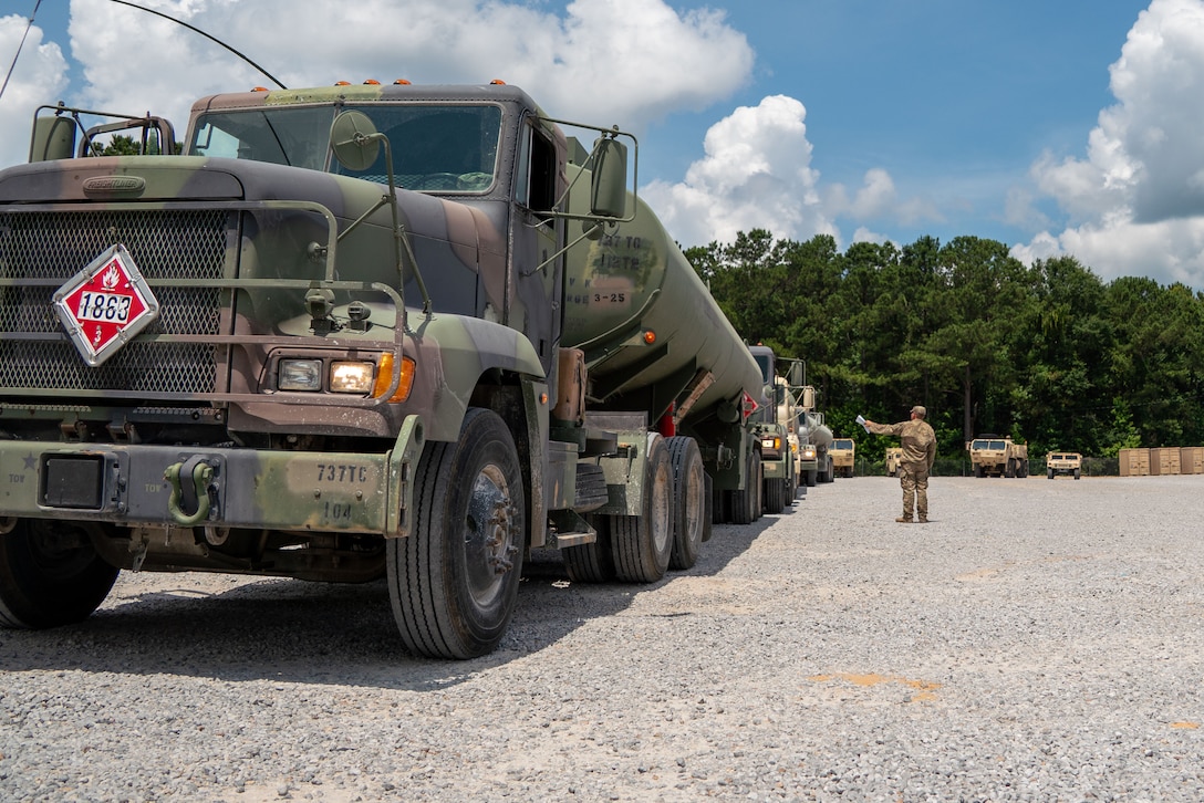 737th Transportation Company conducts a fuel transfer mission at Operation Sentinel Justice 2026.