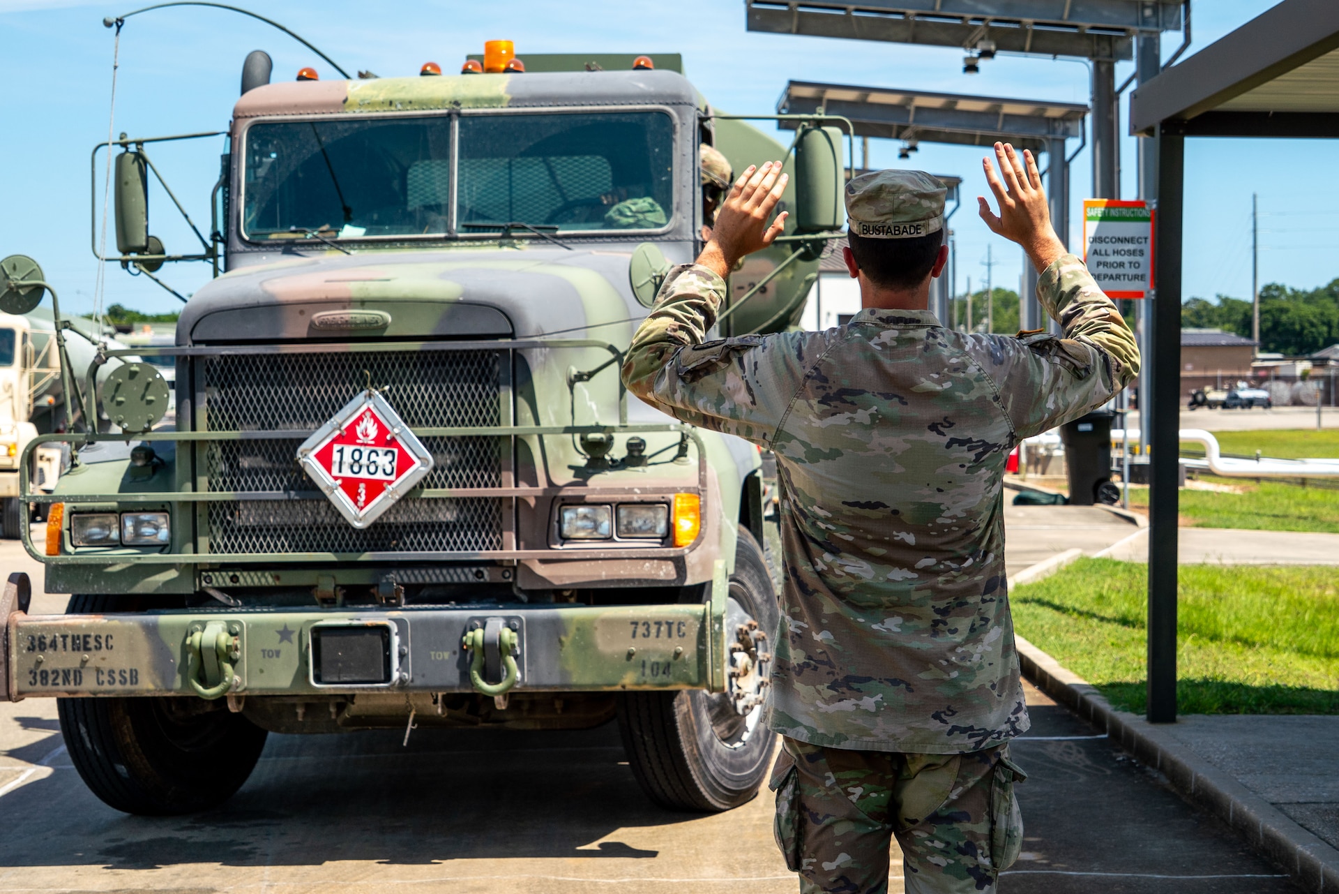 737th Transportation Company conducts a fuel transfer mission at Operation Sentinel Justice 2026.