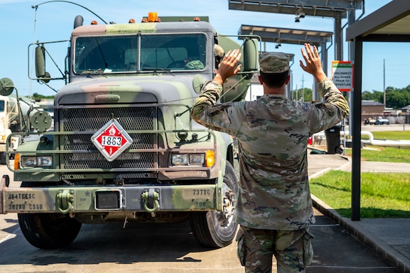 737th Transportation Company conducts a fuel transfer mission at Operation Sentinel Justice 2026.
