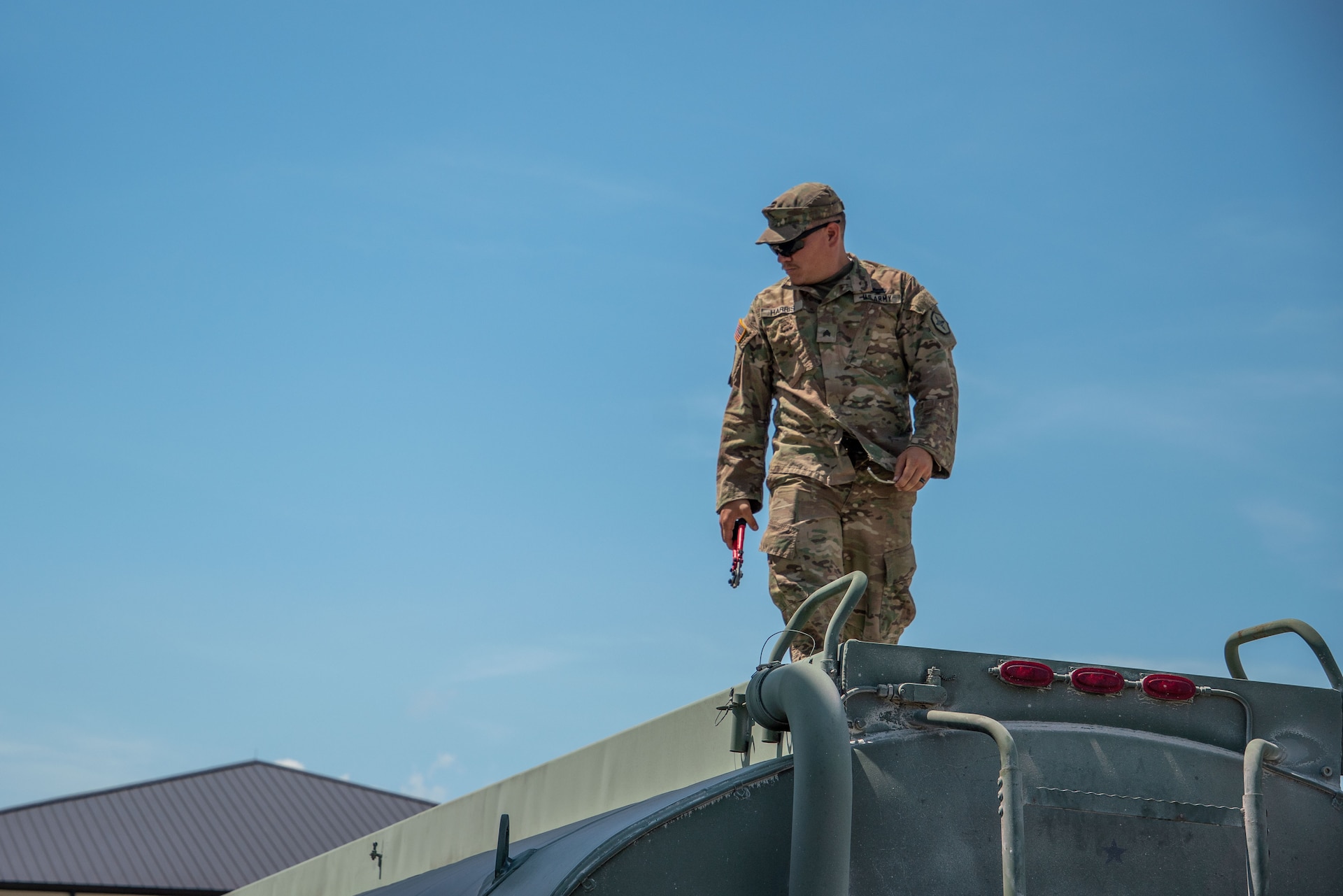 737th Transportation Company conducts a fuel transfer mission at Operation Sentinel Justice 2026.