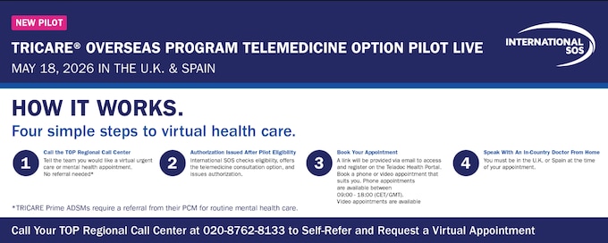 Four simple steps to Virtual Health Care! Call your TOP Regional Call Center at 020-8762-8133to Self-refer and request a virtual appointment.