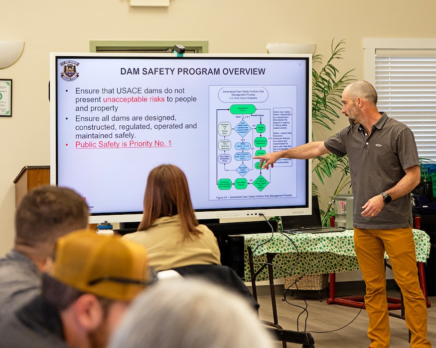 The Albuquerque District recently held a Dam Safety Tabletop Exercise for Abiquiu Dam. The exercise was designed to improve mutual awareness among Abiquiu Dam stakeholders of the roles and duties, communication needs, and coordination efforts necessary in the event of a dam emergency.