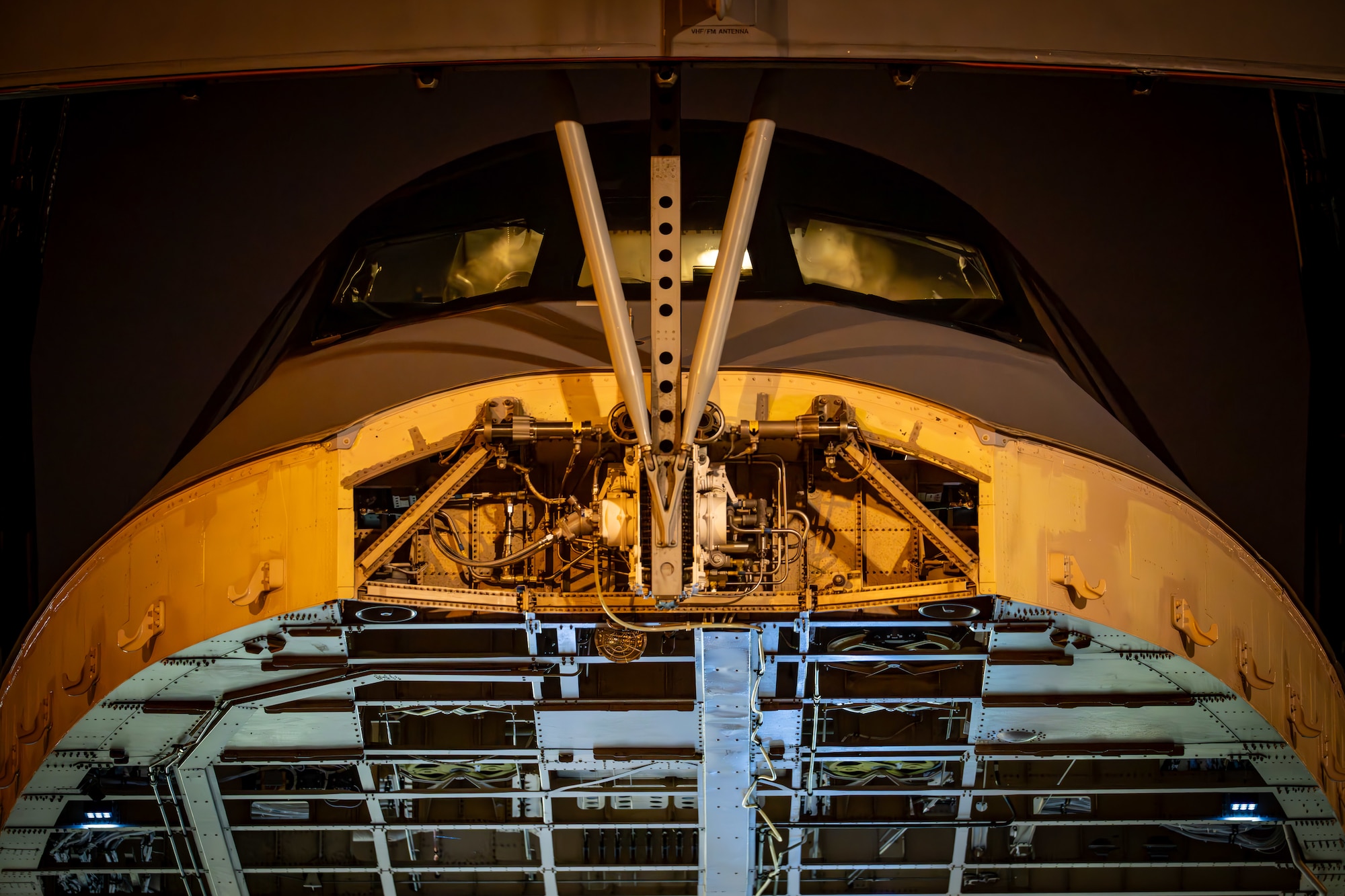 Helicopters being offloaded from a C-5 Galaxy