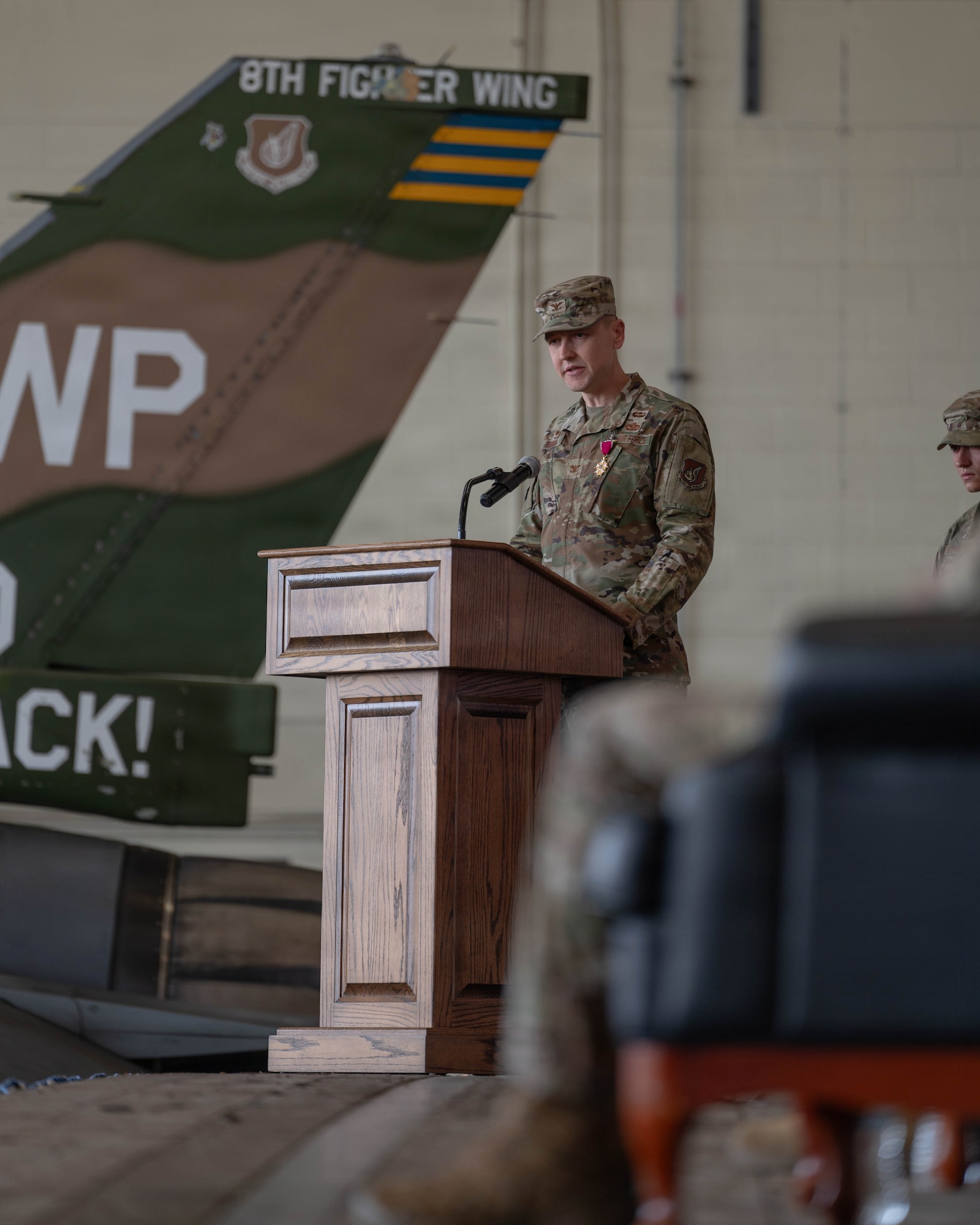 Commander speaks.