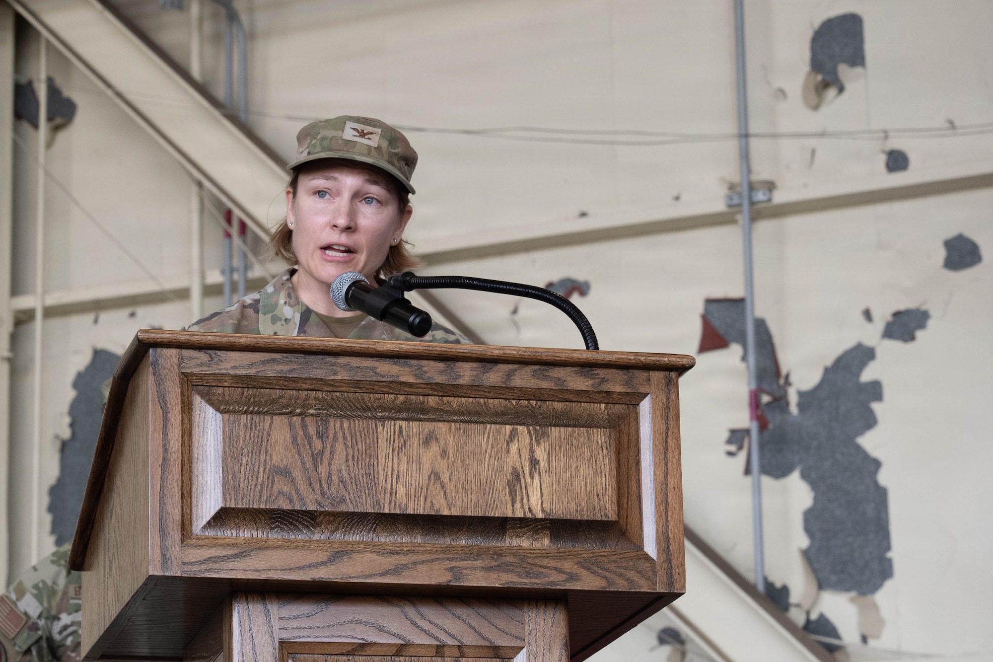 Commander speaks.